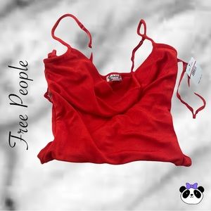❤️2 for $19- FP “Cowls in the Club” Tank Bodysuit, Love Glare (red), NWT, XS